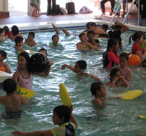 Local kids enjoying the facility